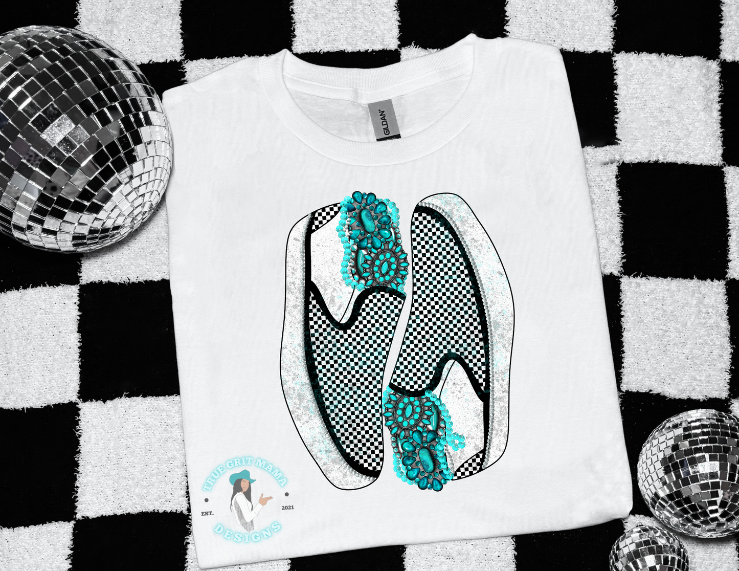 Turquoise and Vans SS T-shirt